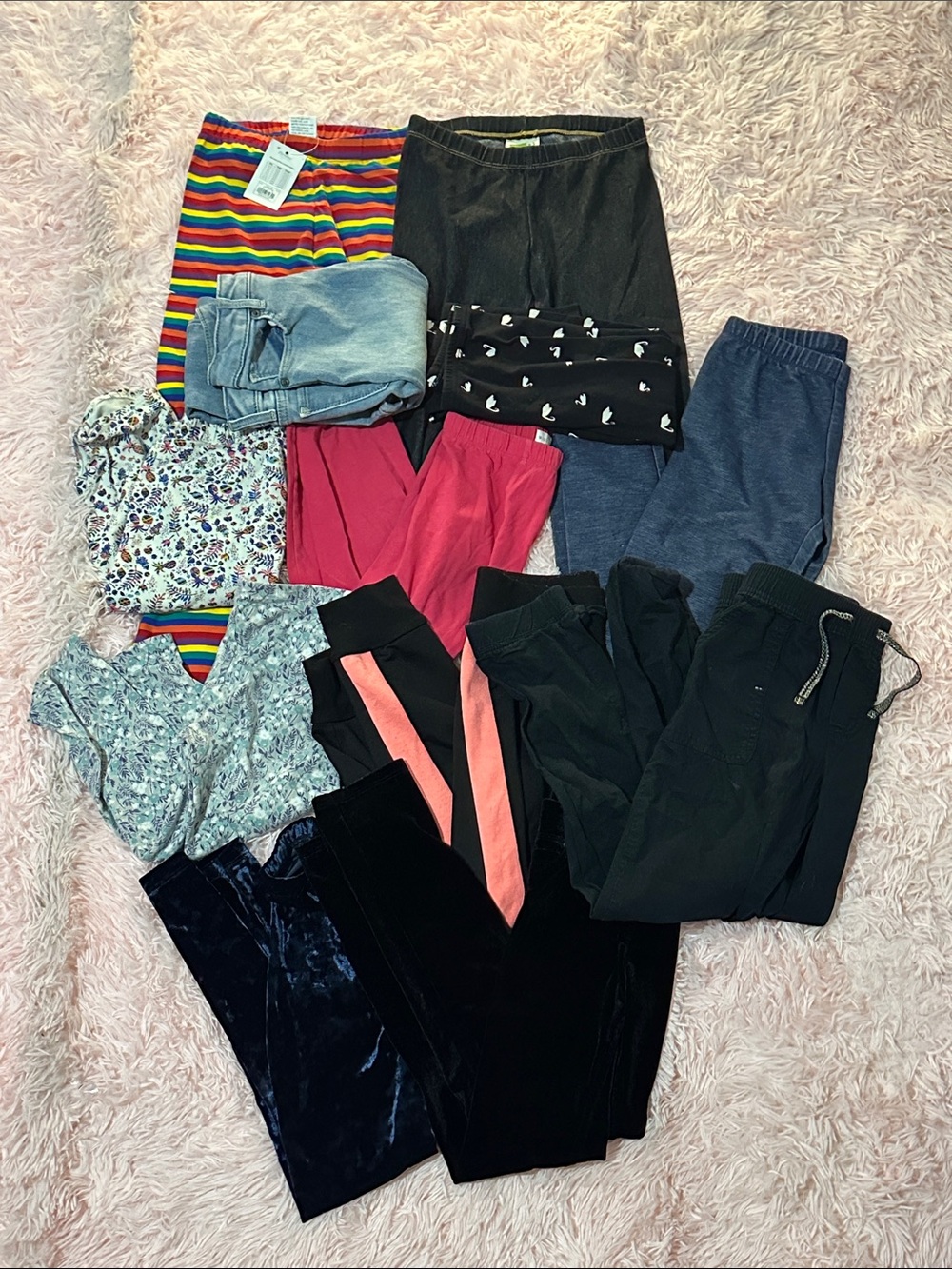 Girls' Assorted 12 Leggings & Jeans - Mixed Brands